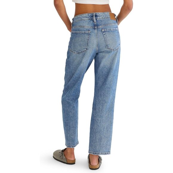 Women's Skinny Ankle Jeans Recycled Cotton Mid-Rise Slim Fit 28" Inseam - Picture 2 of 4